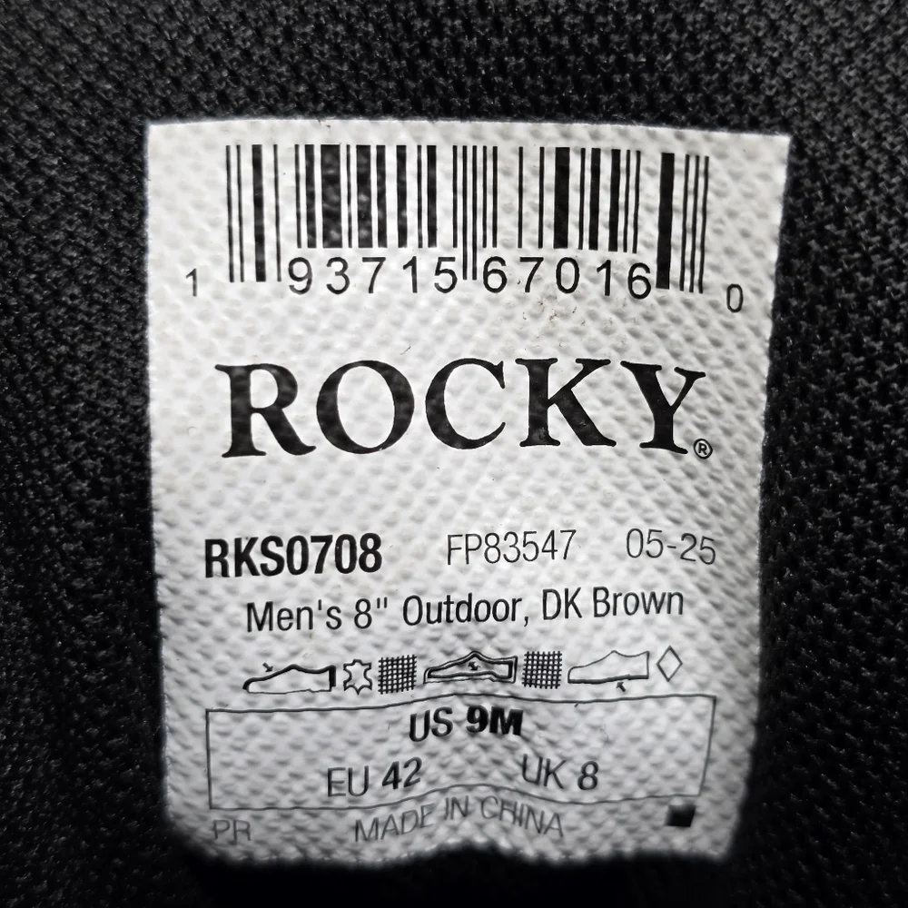 Rocky Wildcat Men’s Waterproof Hunting Boots Size 9M Brown 400G Insulated New